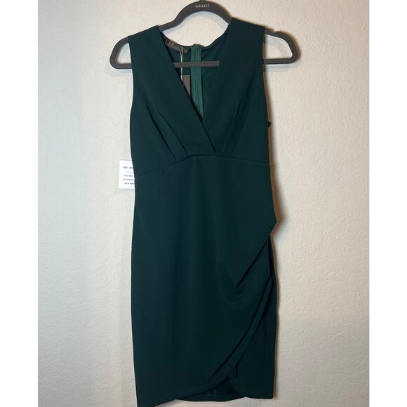 IHot Women's Dark Green Sleeveless Dress Size M NEW - Picture 2 of 8